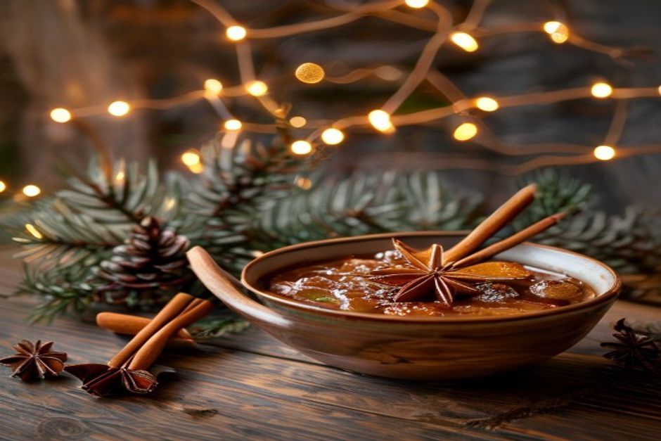 Compote de pommes de Noël parfumée aux épices