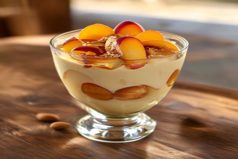 Crème Bourdaloue aux pêches : la recette facile et gourmande