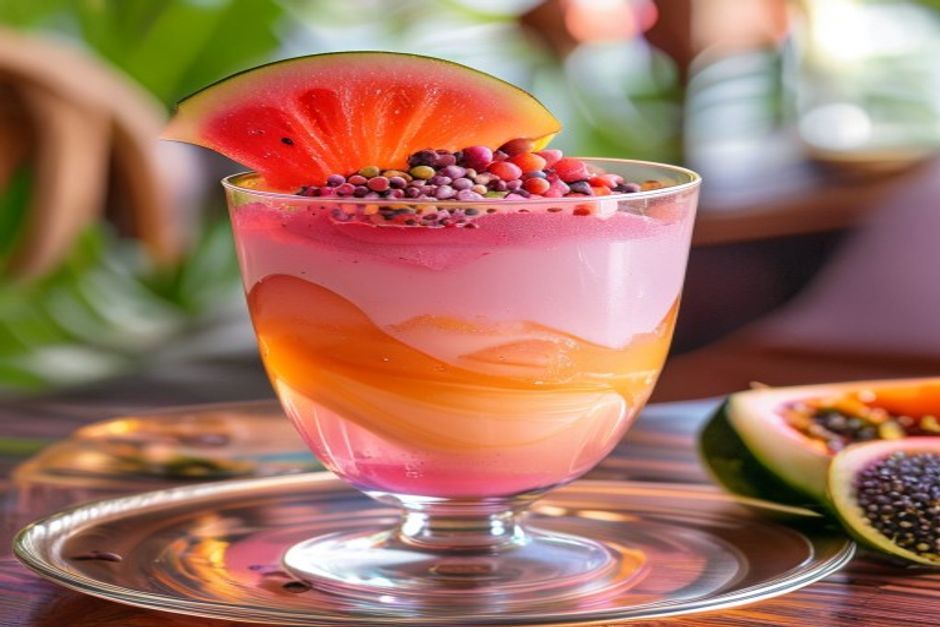 Mousse pastèque papaye passion : 15 minutes pour un dessert frais à 4 ingrédients