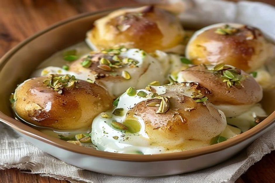 Poires aux pistaches : un dessert délicieusement fondant