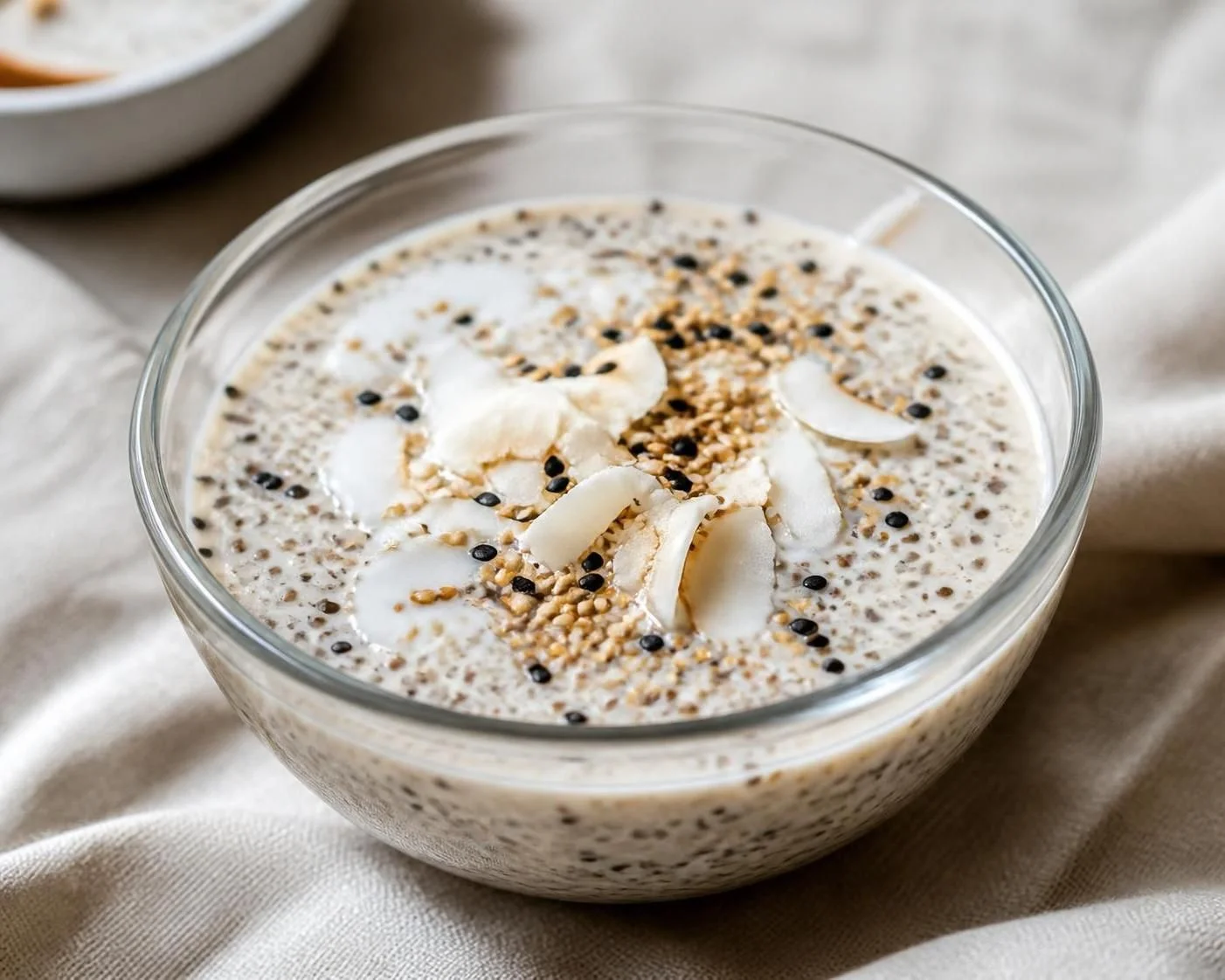 Pudding aux graines de sésame et lait de coco : la recette