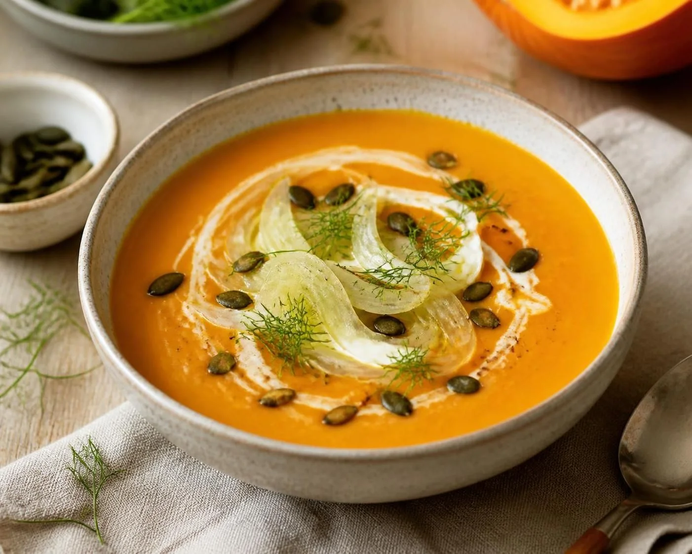 Crème de potiron et de fenouil : la recette facile et rapide