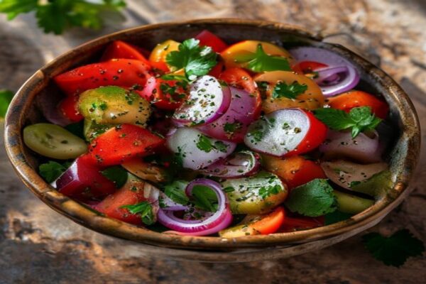 Salade marocaine tomate et concombre