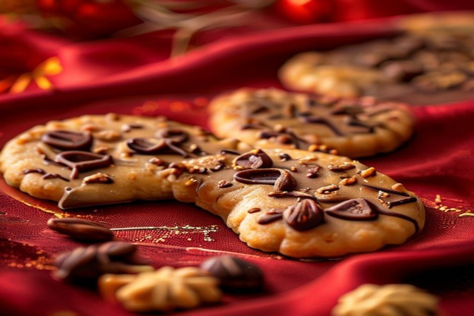 Biscuits du Nouvel An Chinois croustillants au chocolat et caramel