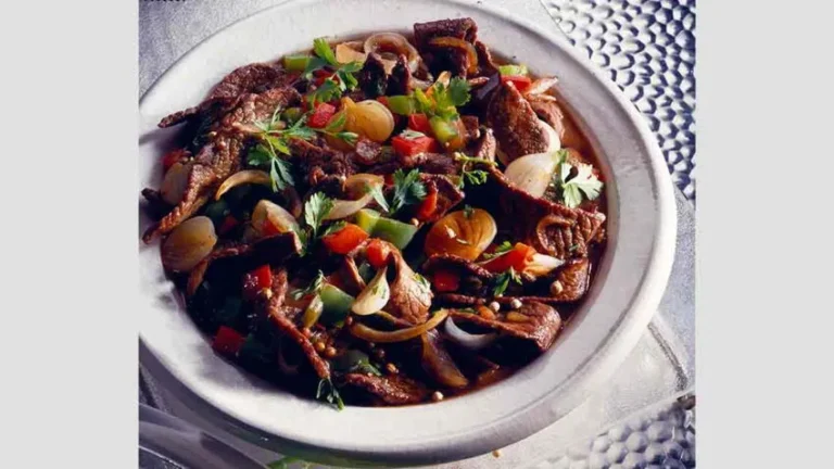 Émincé de bœuf aux poivrons