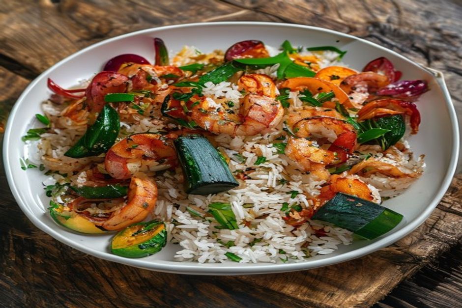 Riz aux Crevettes et Légumes : Un Plat Complet et Savoureux