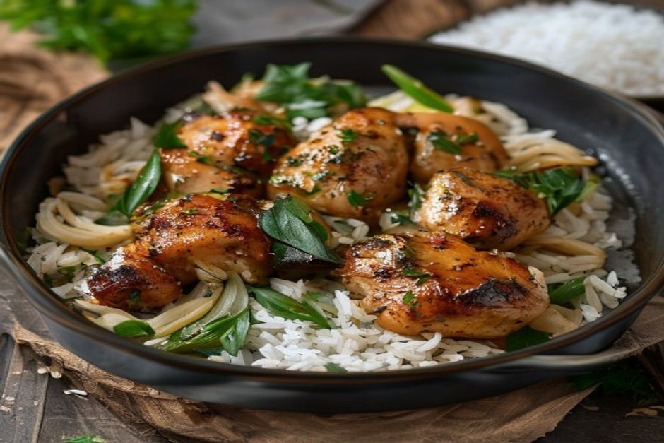 Poulet aux épinards