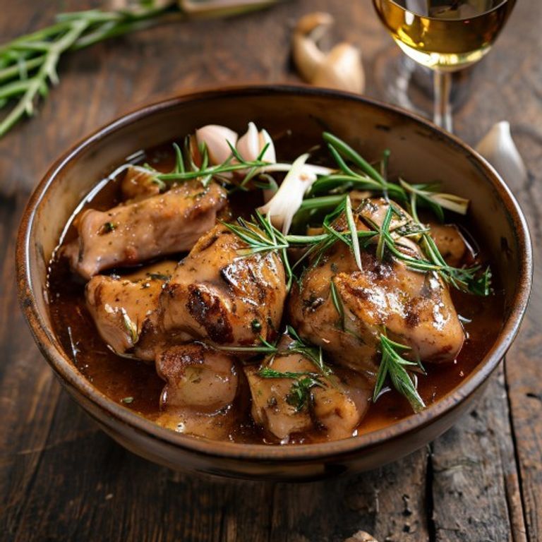 Poulet à l’ail et au romarin