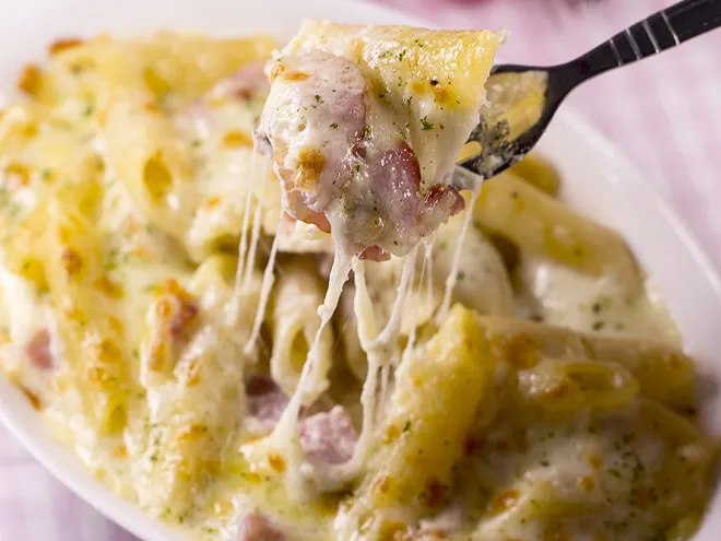 Pâtes Ricotta,Gorgonzola et jambon