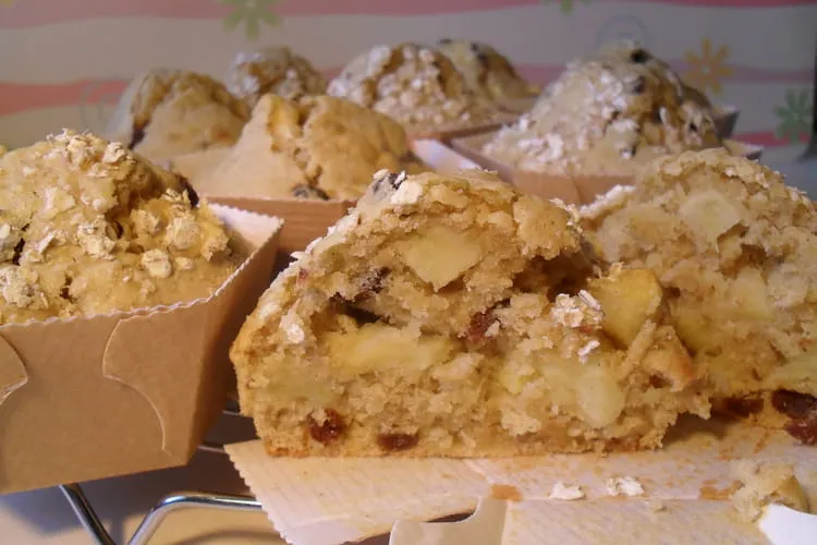 mini muffins minceur pomme raisins secs et flocons davoine sans sucre ni farine
