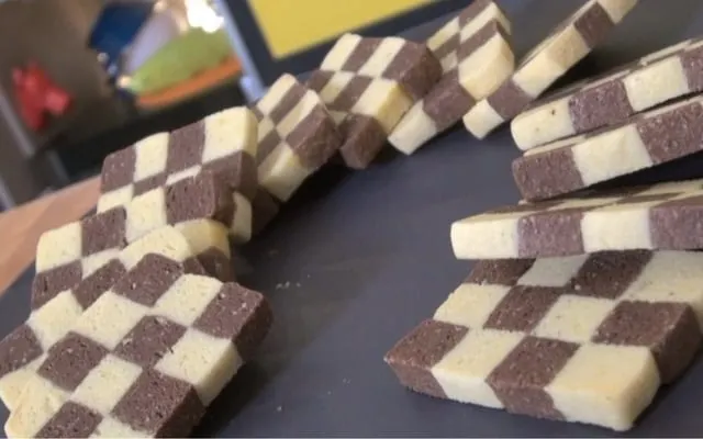 sables damiers vanille et chocolat croquants et fondants a la fois