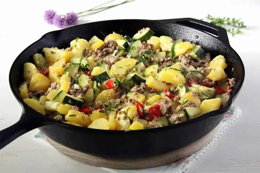 Poelee Pommes de Terre Viande Hachee
