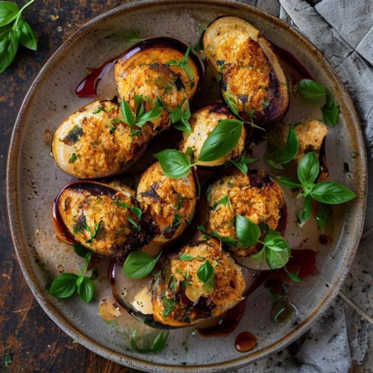 Aubergines farcies à la bonifacienne