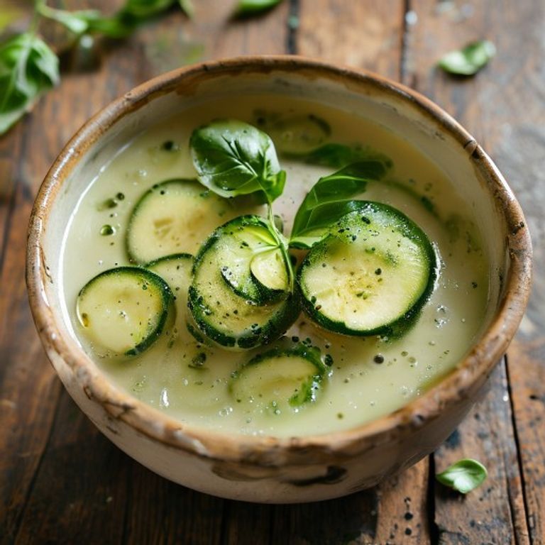 Bouillon de petites courgettes