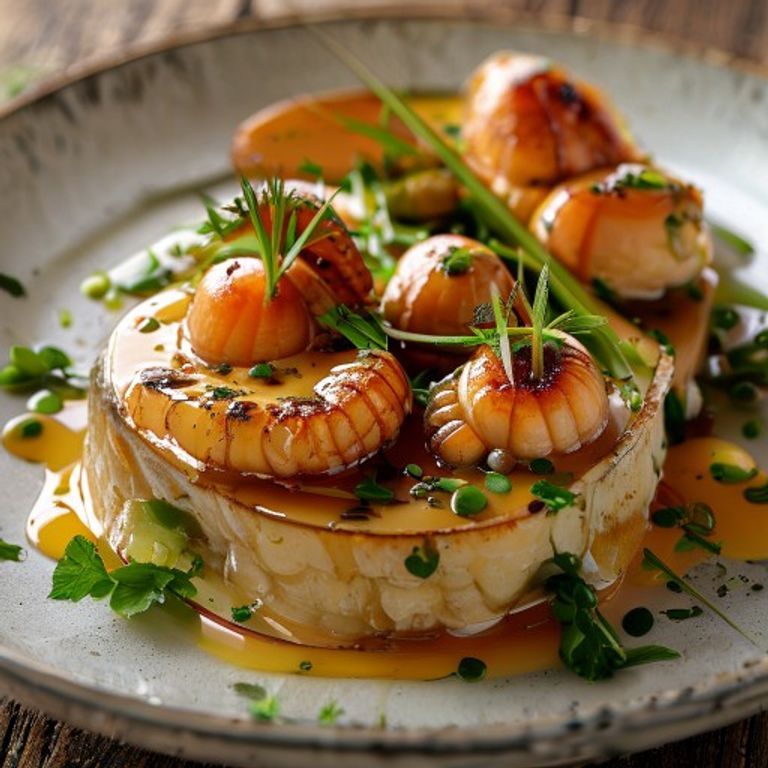 Gateau de foies blonds, et écrevisses du Rhin en gelée