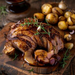 Gigot de Sanglier au Miel et à la Moutarde