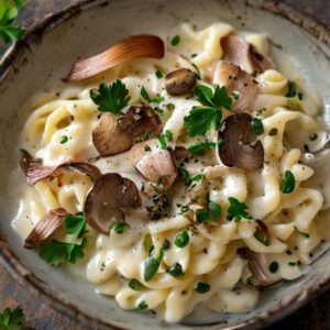 Pâtes à la ricotta et au speck