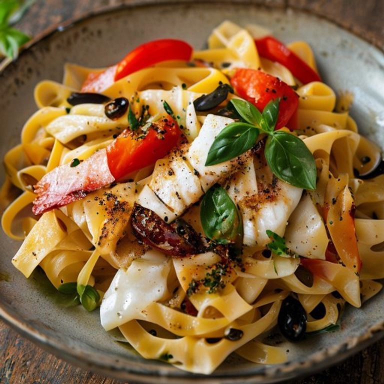 Pâtes aux poivrons rouges