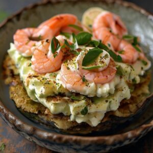 Tiramisu Avocat Citron Vert Crevettes