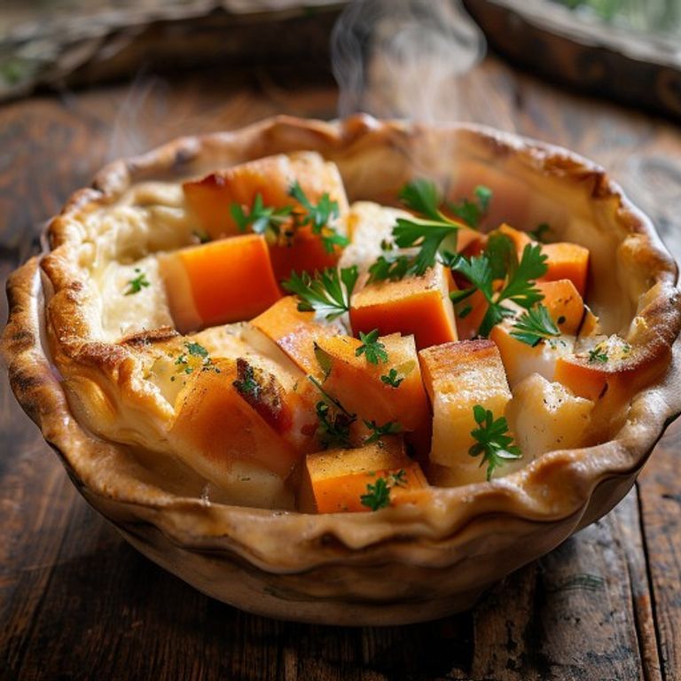 Tourte aux légumes et lonzo