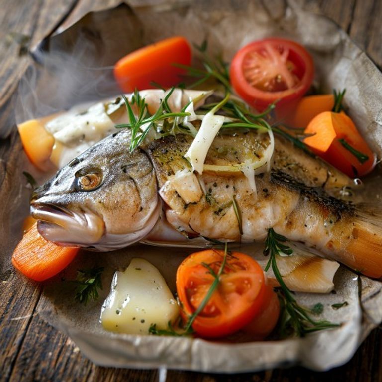 Truite au Beaufort en papillote