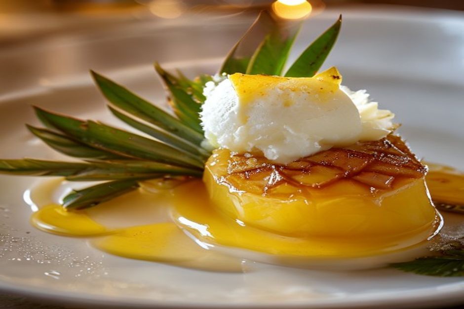 Ananas au beurre vanillé