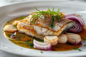 Bar de mer aux navets