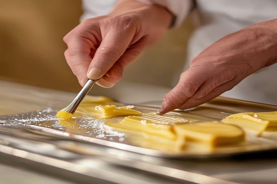 Beurrer une plaque à pâtisserie