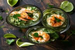 Bouchées de crevettes au guacamole