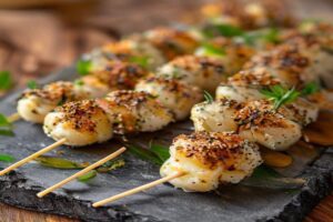Boulettes de fromage frais enrobées
