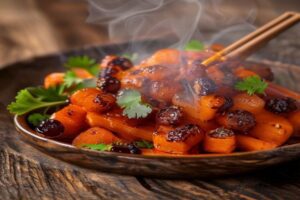 carottes aux raisins secs et miel