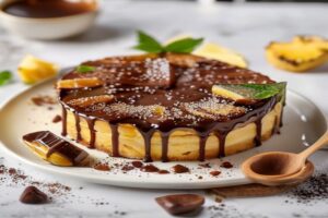 Photo de charlotte à l'ananas et au chocolat