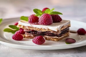 charlotte au chocolat et framboises