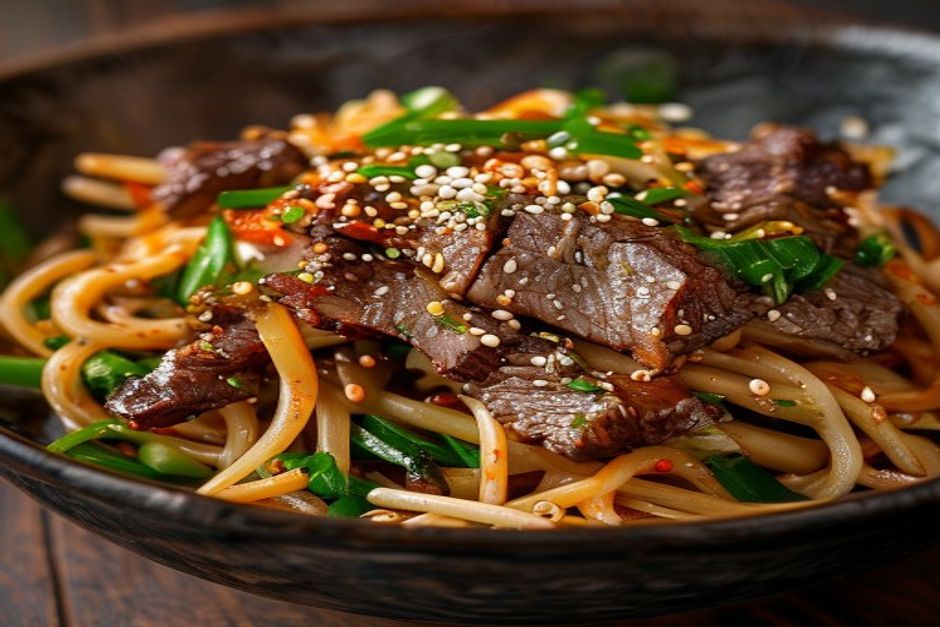 chow mein au bœuf