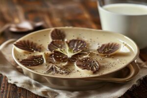 Photo de crème au chocolat et au fenouil confit