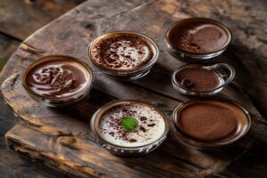 Photo de crème au chocolat au café