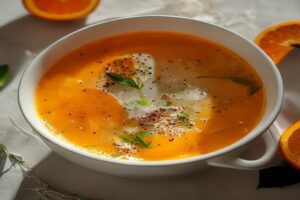 Photo de crème d'orange au safran