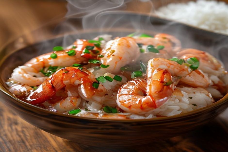crevettes à la sauce Shao Hsing