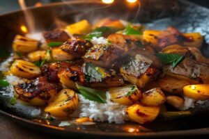 Photo de filet de bœuf à l'ananas