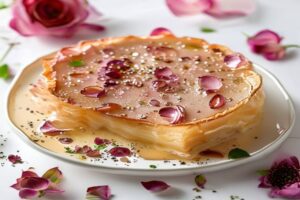 Photo de flan à l'eau de rose et à l'anis