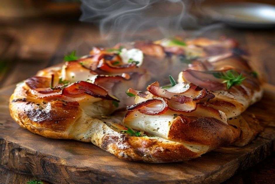 Fougasse au chèvre et aux lardons Thermomix