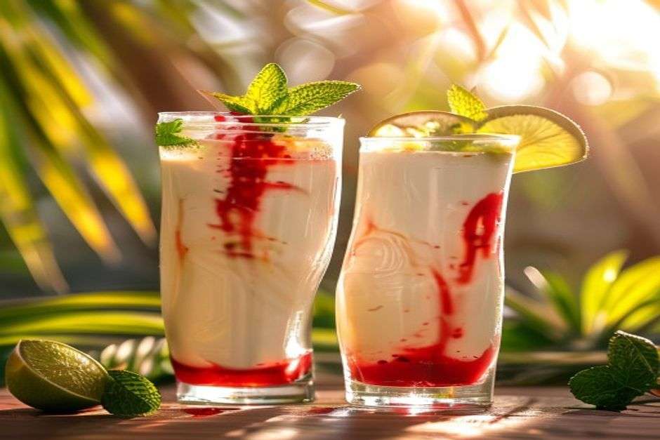 lait coco grenadine