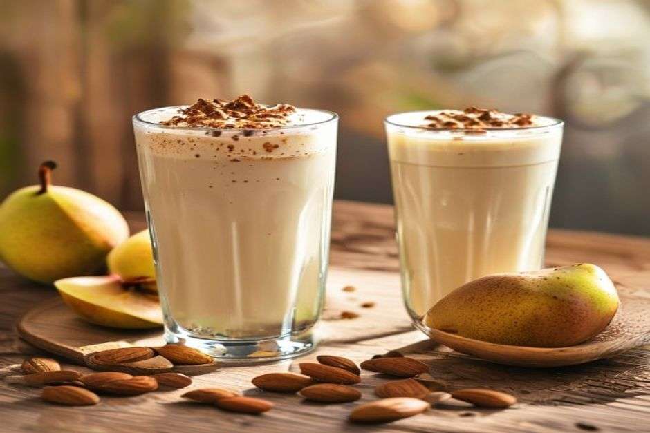 lait d'amande à la poire
