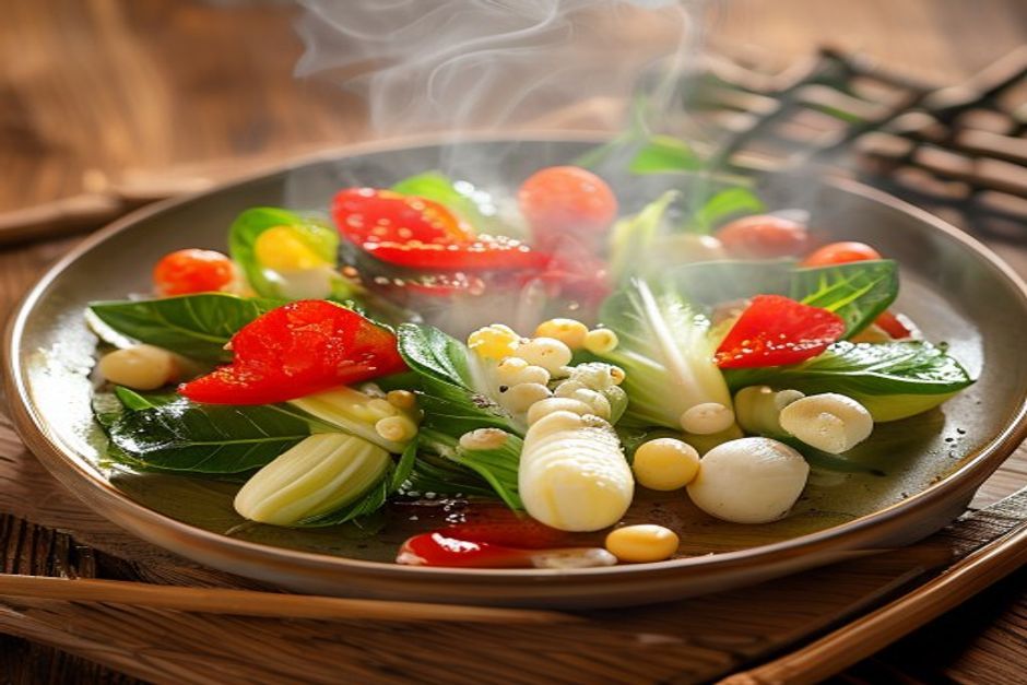 légumes vapeur à la cantonais