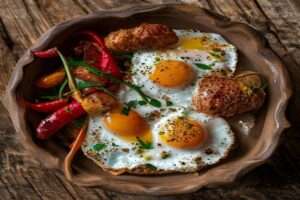 piperade basque aux oeufs pochés