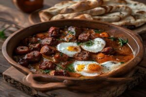 Ojja tunisienne aux oeufs et merguez