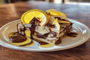 Photo de parfait au chocolat et citron confit