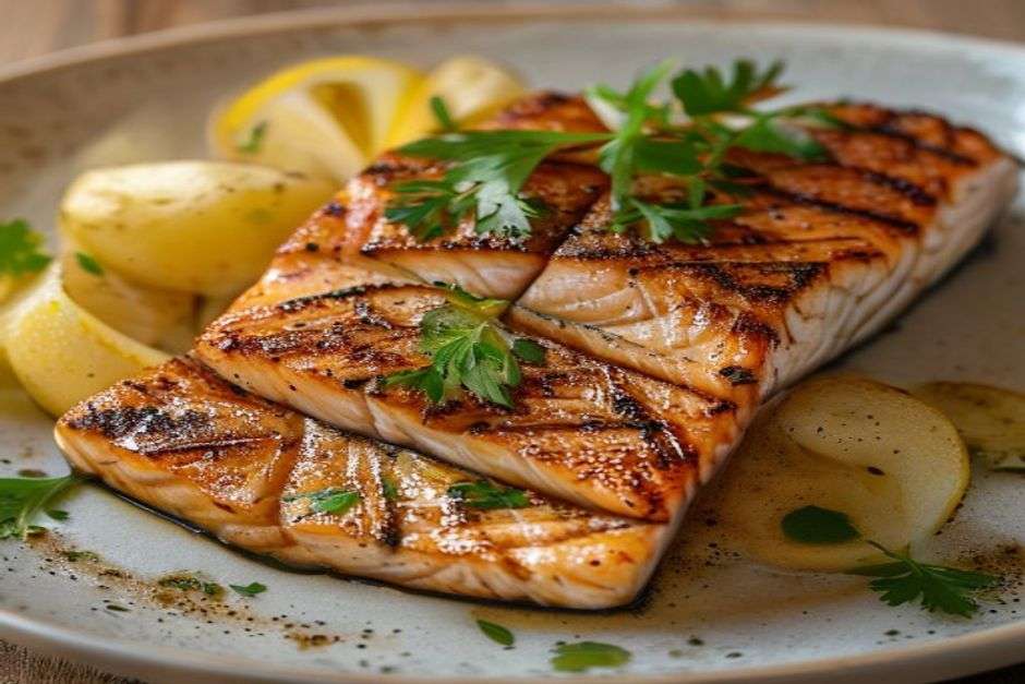 pavé de saumon grillé