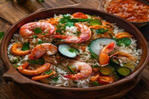 Photo de Pilaf aux crevettes et aux légumes