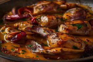 Photo de Poulet à l’ail, piment et miel